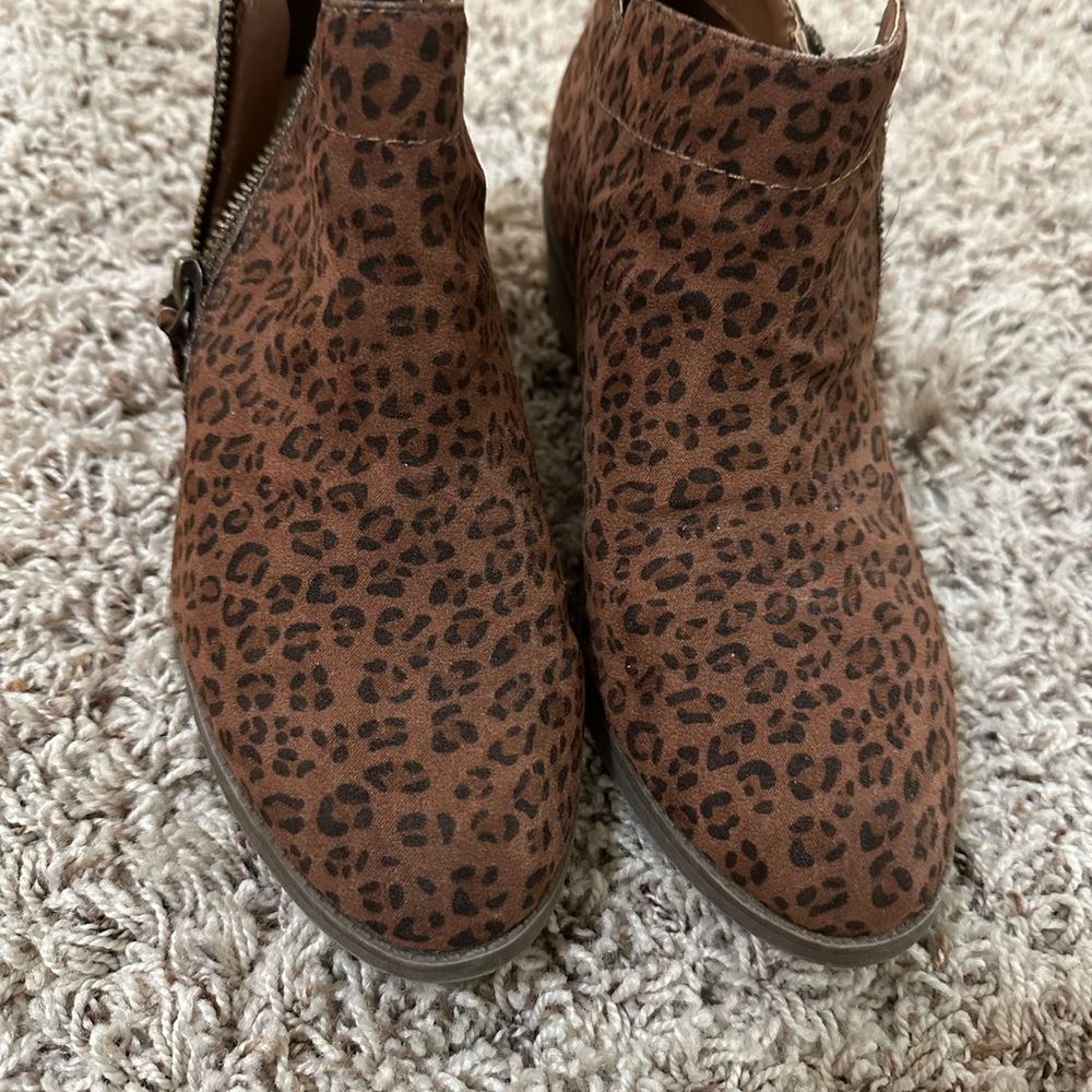 Leopard Print Ankle Boots
